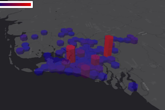 visualize geospatial data on h3 hexagonal grid 3d heat map