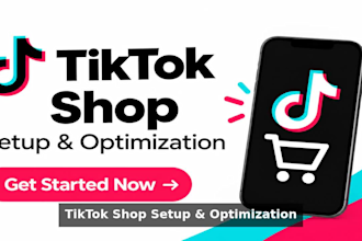 setup and optimize tiktokshop, product listing, catalog and tiktok shopmarketing