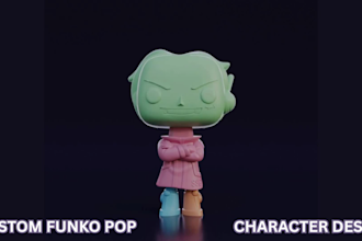 deisgn custom 3d funko pop character or action figure for 3d printing