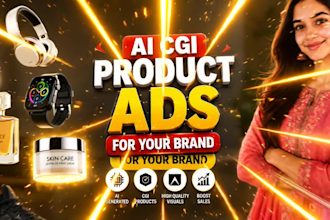 create ai cgi product ads for your brand
