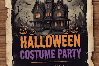make halloween invitation based on theme of the party