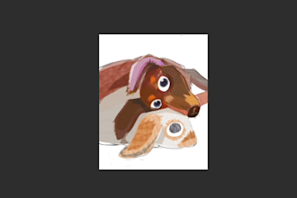 draw digital custom pet portrait