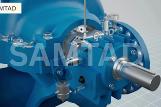 3d pump assembly animation engine exploded view 3d industrial product explainer