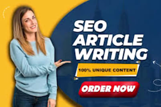 write SEO optimized articles and blog posts