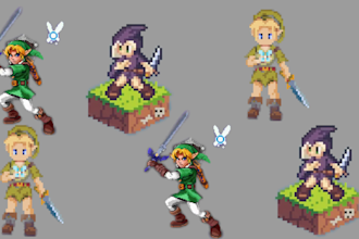 create 2d pixel art, pixel animation pixel art character nsfw pixel art tileset