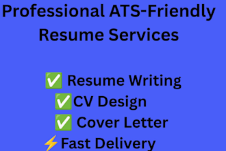 design a professional CV, resume and cover letter