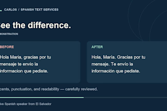 proofread and edit your spanish text for grammar and clarity