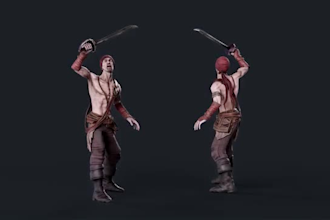 do 3d game character modelling, rigging, texturing, animation, 3d printing