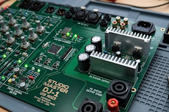 design audio electronic hardwar dj mixer usb midi studio pa system amplifier pcb