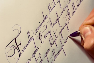 handwrite anything you want in cursive with a video included