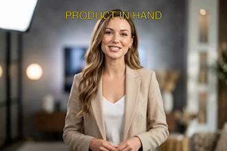 create ai ugc video for amazon listing and shopify product with product in hand
