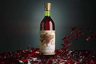 create high end 3d bottle 3d wine animation and photorealistic product rendering