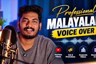 record professional malayalam male voice over for ads and videos
