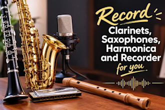 record saxophones, clarinets, harmonica and recorder for you