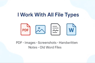type and format professional ms word documents