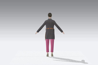 create realistic clo 3d garment design and 3d fashion mockup