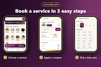 build a salon or spa booking app with admin panel