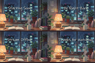 design a cozy retro animated twitch chat box overlay and webcam frame
