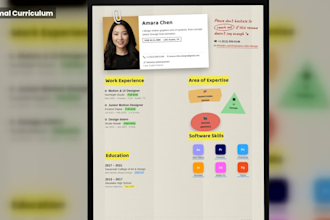 design a modern ats friendly resume and CV that gets you hired