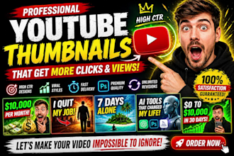 design ai and tech youtube thumbnails with high ctr