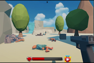 make a 3d shooting game