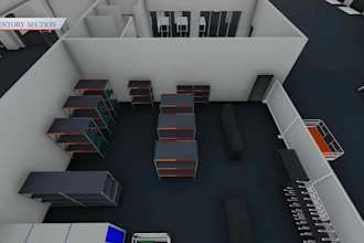 create 3d industrial animation for metallic processing machinery and proposals