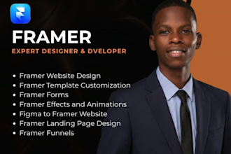 design and redesign framer website, pixel perfect figma to framer website design