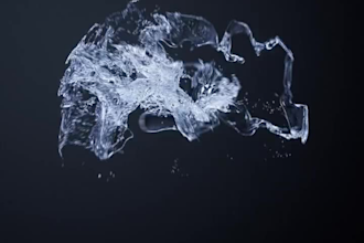 create 3d water simulation, vfx animation, fluid simulation 3d product animation
