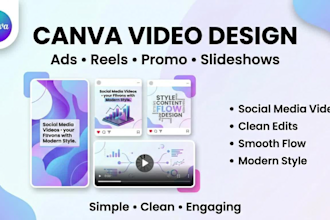 create canva video ads social media reels slideshow promo video editing