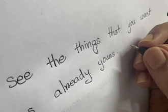 write handwritten admission and personal letters and notes