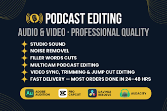 edit your podcast video and podcast audio