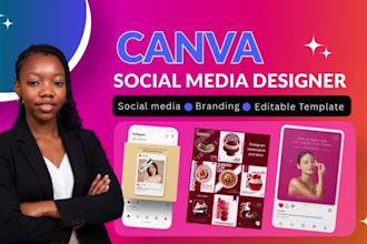 design professional canva social media posts and branding