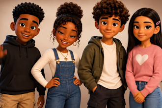 create 3d pixar style character animation and ai storytelling video