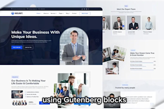 build gutenberg wordpress website by gutenberg blocks, spectra or kadence blocks