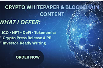 write a crypto whitepaper, blockchain content, tokenomics and nft docs