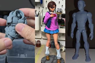 3d print and paint dragon articulated figure, fidget toy miniature and tabletop