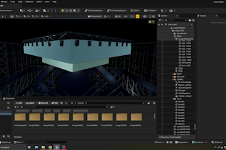 design stunning 3d event stage with led screen, podium design and lighting