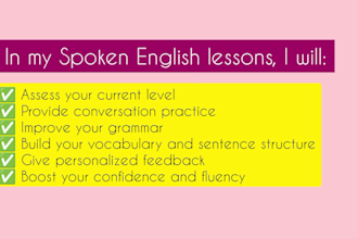 be your online english tutor or english teacher