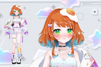 design and rig live2d vtuber model 3d vrchat avater in anime style for streaming