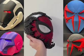 3d print and paint 3d cosplay mask helmet cosplay armor wearable mask stl mask