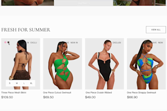 design a high converting bikini, swimwear store from figma to shopify