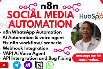 n8n social media automation n8n whatsapp chatbot  n8n whatsapp automation