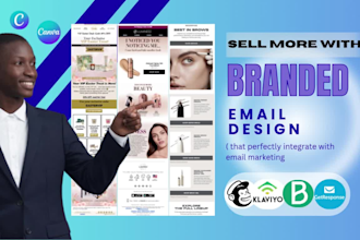 design brevo mailerlite klaviyo email template and canva newsletter design