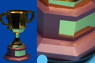 create custom 3d trophy medal, coin and award model with rendering for printing