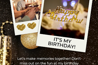 edit wedding, birthday, baby shower and party invitations