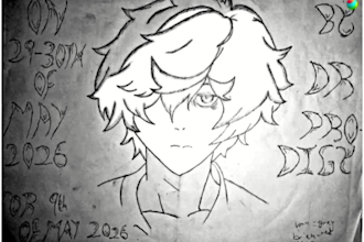 draw custom anime art or character illustration