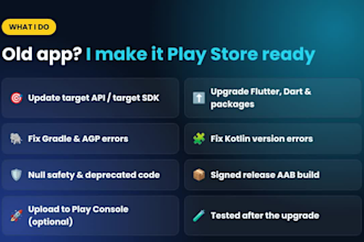 upgrade your flutter app to the latest target api level for google play