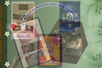 design simple clean social media posts flyers and posters