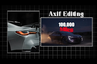 do amazing cinematic car editing  for youtube and reels
