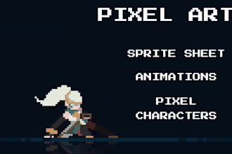 create pixel art characters with animation, icons and assets